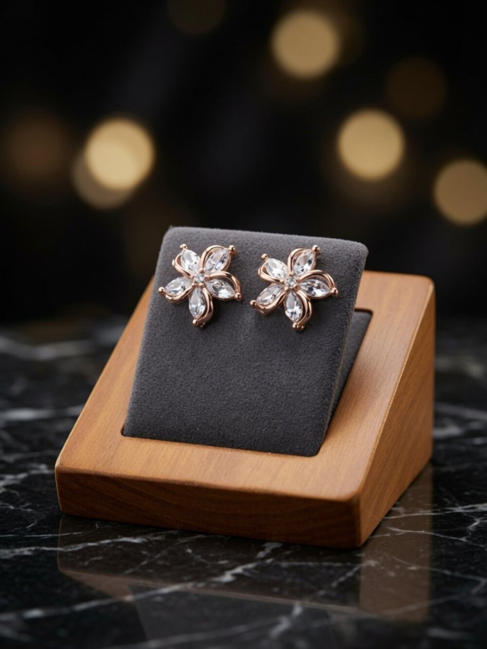 Brand New Rose Gold Stud Earrings - Picture 14 of 17